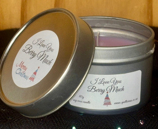 I Love You Berry Much 80g Christmas Candle